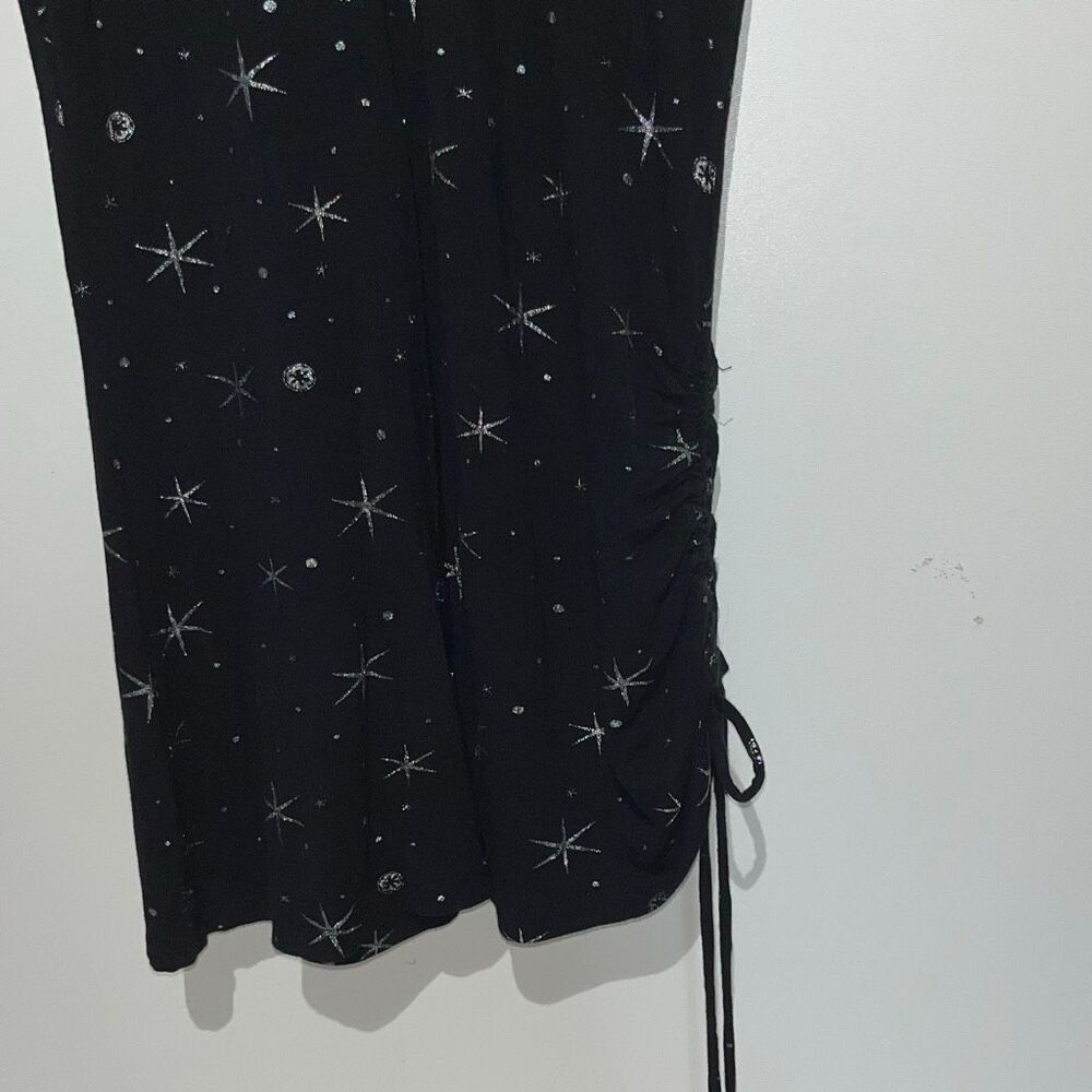 Star Wars Women's Black White Star Cinched Crew Neck Sleeveless Tunic Top Small - Picture 6 of 9